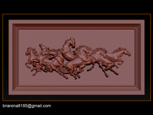 race horse wood carving file stl obj and ztl for cnc 3D Принт Модель