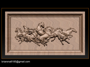 race horse wood carving file stl obj and ztl for cnc 3D Принт Модель