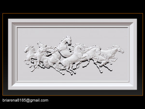 race horse wood carving file stl obj and ztl for cnc 3D Принт Модель