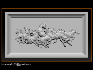 race horse wood carving file stl obj and ztl for cnc 3D Принт Модель