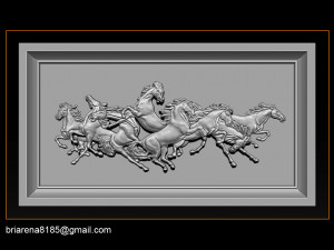 race horse wood carving file stl obj and ztl for cnc 3D Принт Модель