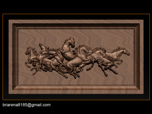 race horse wood carving file stl obj and ztl for cnc 3D Принт Модель