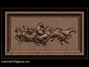 race horse wood carving file stl obj and ztl for cnc 3D Print Model