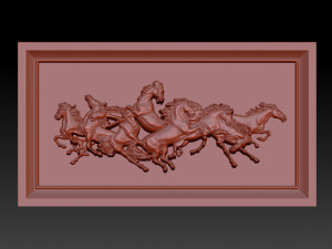race horse wood carving file stl obj and ztl for cnc 3D Принт Модель