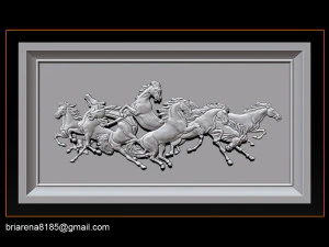 race horse wood carving file stl obj and ztl for cnc 3D Print Model