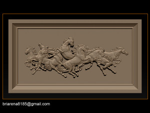 race horse wood carving file stl obj and ztl for cnc 3D Принт Модель