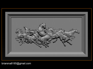 race horse wood carving file stl obj and ztl for cnc 3D Принт Модель