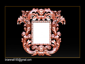 mirror classical carved frame Modelo de Impressão 3D