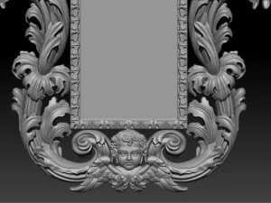 mirror classical carved frame 3D Print Model