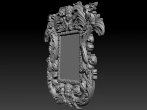 mirror classical carved frame 3D Print Model