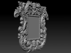 mirror classical carved frame 3D Print Model