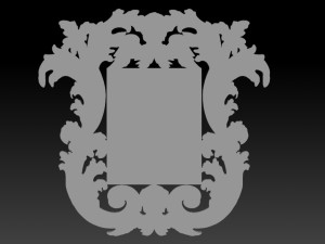 mirror classical carved frame Modelo de Impressão 3D