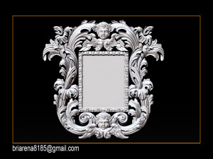 mirror classical carved frame Modelo de Impressão 3D