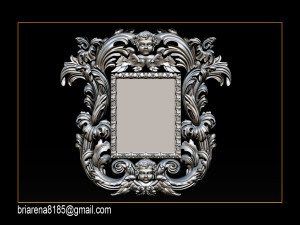 mirror classical carved frame Modelo de Impressão 3D