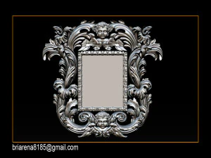 mirror classical carved frame 3D Print Model