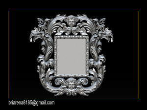mirror classical carved frame Modelo de Impressão 3D