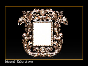 mirror classical carved frame Modelo de Impressão 3D
