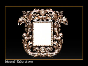 mirror classical carved frame 3D Print Model
