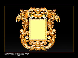 mirror classical carved frame 3D Print Model
