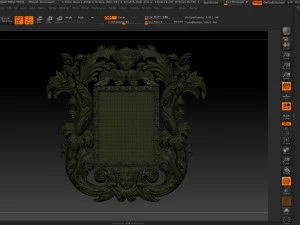 mirror classical carved frame 3D Print Model