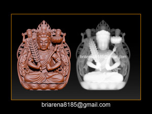 pendant guanyin bodhisattva 3Dプリントモデル