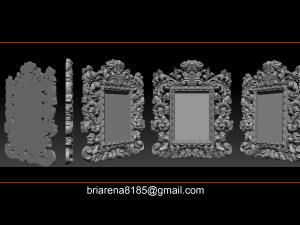 mirror frame 3d - cnc machine - 3d cn Model do druku 3D
