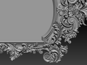 mirror frame 3d - cnc machine - 3d cnc Model Cetak 3D