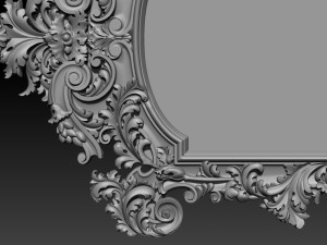 mirror frame 3d - cnc machine - 3d cnc Model Cetak 3D