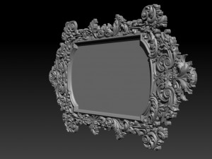 mirror frame 3d - cnc machine - 3d cnc Model Cetak 3D