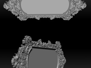 mirror frame 3d - cnc machine - 3d cnc Model Cetak 3D