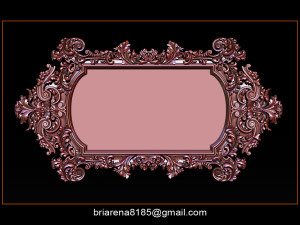 mirror frame 3d - cnc machine - 3d cnc Model Cetak 3D
