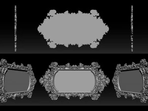 ミラー フレーム 3D - CNC マシン - 3D CNC 3Dプリントモデル