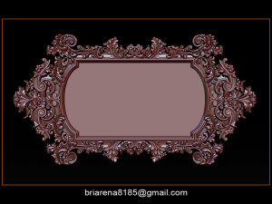 mirror frame 3d - cnc machine - 3d cnc Model Cetak 3D