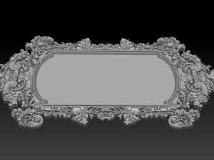 mirror frame 3d - cnc machine - 3d cnc Model Cetak 3D