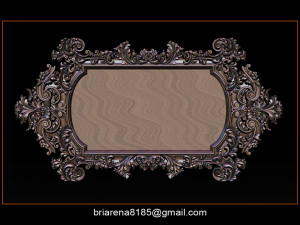 mirror frame 3d - cnc machine - 3d cnc Model Cetak 3D