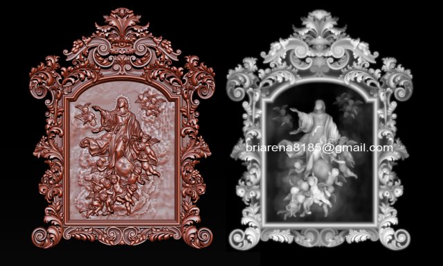 mirror frame 3d - cnc machine - 3d cnc 3D Print Model .c4d .max .obj .3ds .fbx .stl .blend 
