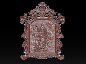 mirror frame 3d - cnc machine - 3d cnc 3D Print Model
