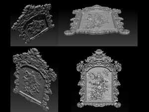 mirror frame 3d - cnc machine - 3d cnc 3D Print Model