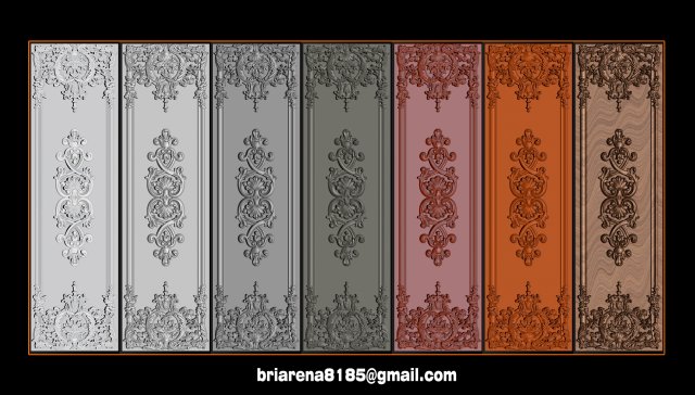 doors s for cnc in stl Modello di stampa 3D .c4d .max .obj .3ds .fbx .stl .blend