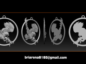 eagle pendant jewelry 3D-printmodel
