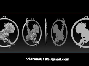 j&oacute;ias pingente de &aacute;guia Modelo de Impressão 3D