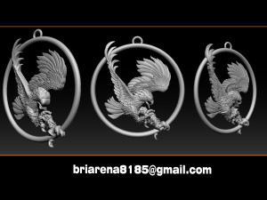eagle pendant jewelry Model do druku 3D