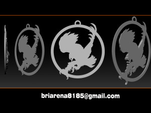 eagle pendant jewelry Model do druku 3D