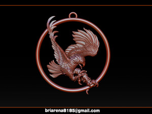 eagle pendant jewelry Model do druku 3D