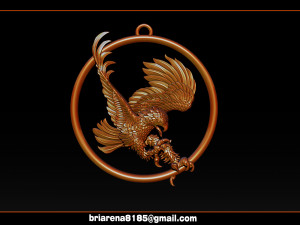eagle pendant jewelry Model do druku 3D