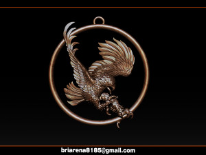 eagle pendant jewelry Model do druku 3D