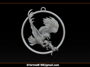 eagle pendant jewelry Model do druku 3D