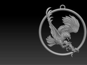 eagle pendant jewelry Model do druku 3D