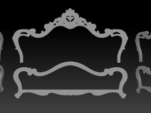classic bed 3d relief models 3D Baskı Modeli