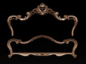 classic bed 3d relief models 3D Print Model
